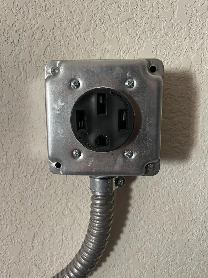 NEMA 14-50 outlet installed for Smart Home Electrical in Grinnell